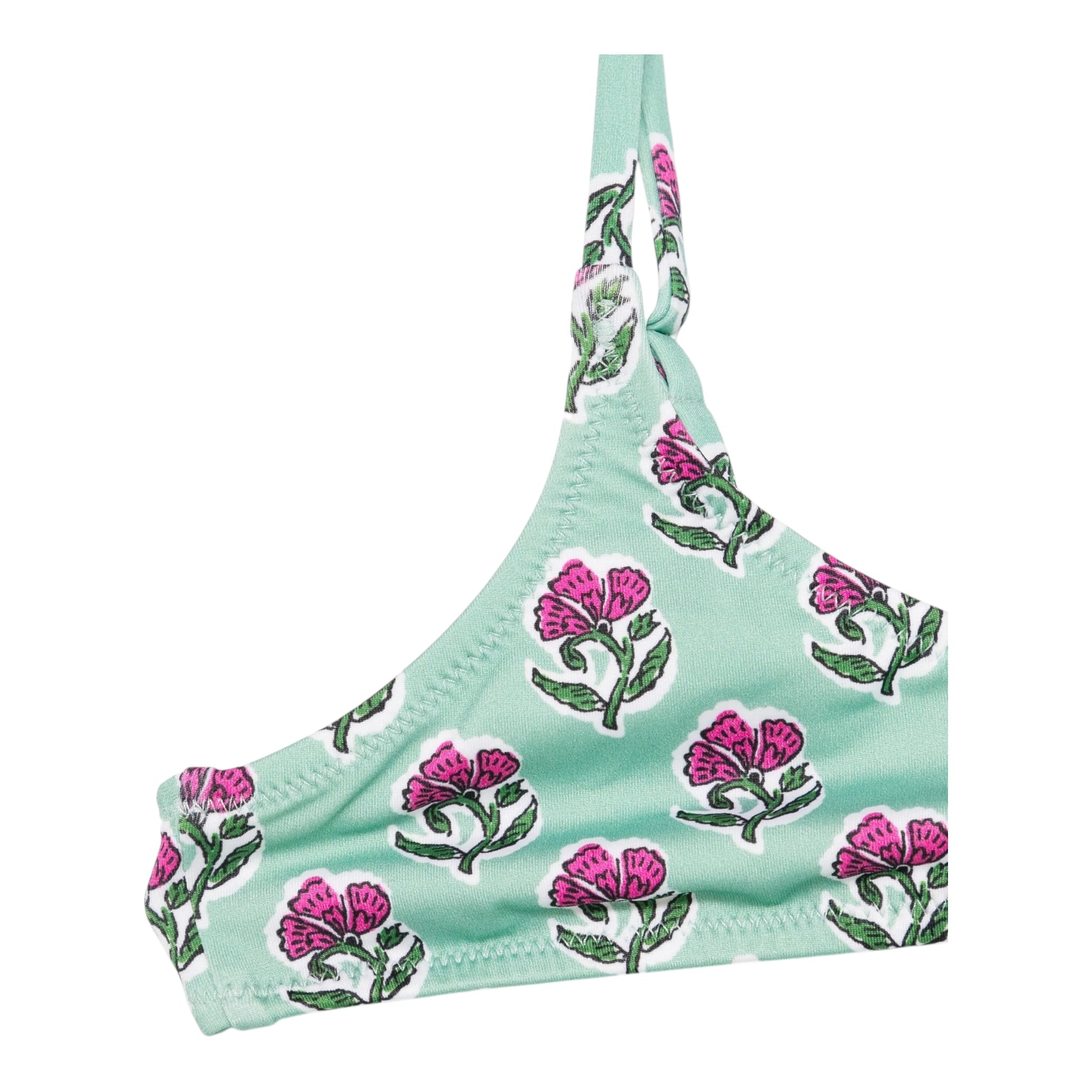 Saint Barth Costume 2 Pezzi Triangolo-Mutandina per Bambina PALO0020 VERDE SAINT BARTH 
