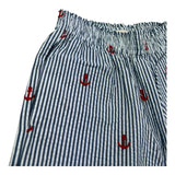 Saint Barth Pantalone Modello Palazzo Fantasia A Righe per Bambina PATRICIAJR BIANCO/BLU SAINT BARTH 