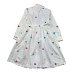 Saint Barth Abito Manica Lunga Tinta Unita con Ricami per Bambina PHILPA BIANCO SAINT BARTH 