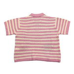 Saint Barth Polo Mezza Manica Fantasia A Righe per Bambina PIX0003 BIANCO/ROSA SAINT BARTH 