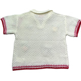 Saint Barth Polo Mezza Manica Tinta Unita con Trafori per Bambina PIXIE PANNA SAINT BARTH 