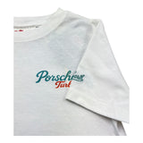 Saint Barth T-Shirt Girocollo Tinta Unita con Stampa per Bambino PORSCHERETRO BIANCO SAINT BARTH 