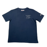 Saint Barth T-Shirt Girocollo Tinta Unita con Stampa per Bambino POT0002 BLU SAINT BARTH 