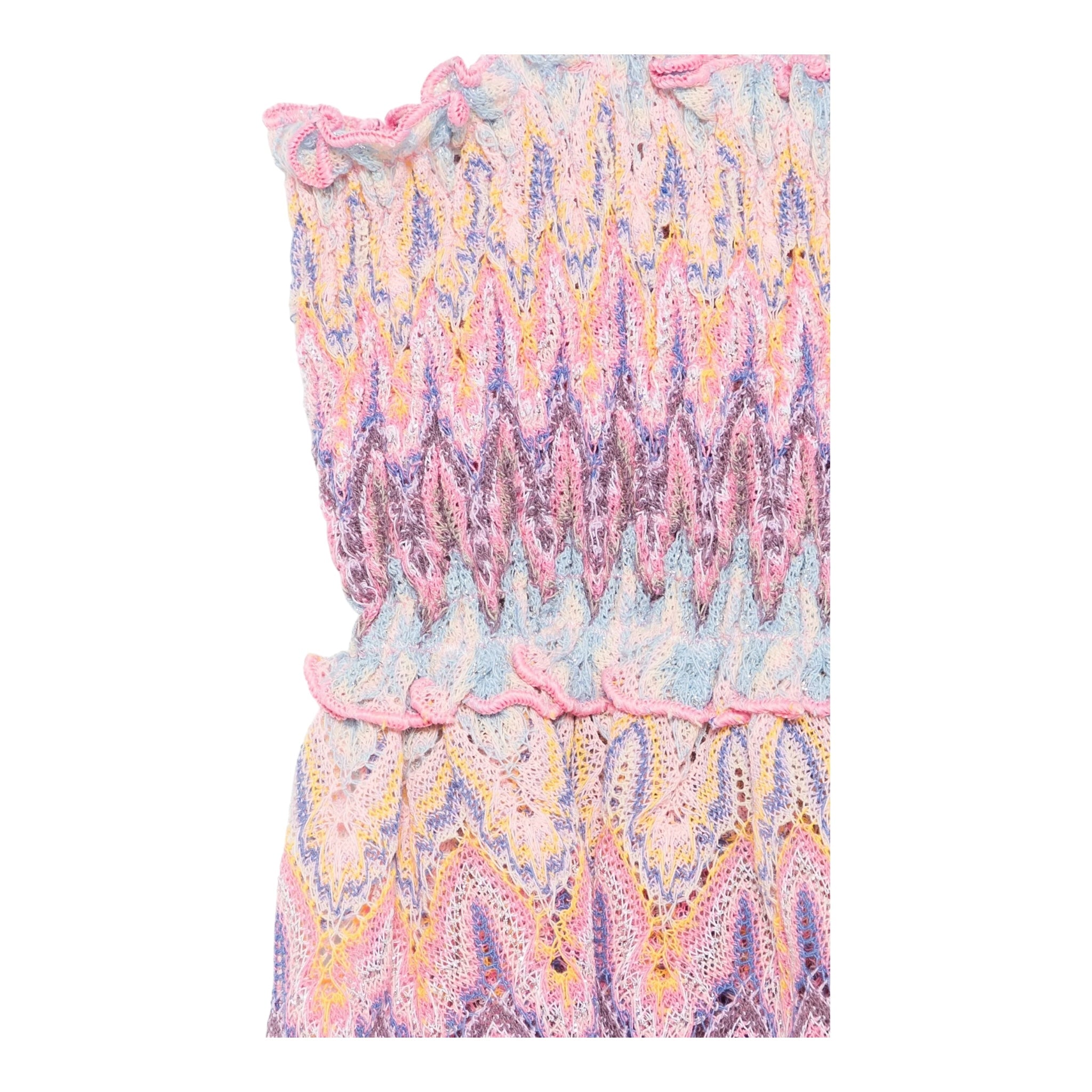 Saint Barth Top Bretelline Stampa Fantasia Traforato per Bambina RACHELT ROSA SAINT BARTH 