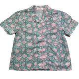 Saint Barth Camicia Mezza Manica Tinta Unita Stampa Fantasia per Bambina SAMMY VERDE SAINT BARTH 