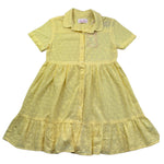Saint Barth Abito Mezza Manica Tinta Unita In Pizzo Sangallo per Bambina SANGALLO GIALLO SAINT BARTH 