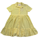 Saint Barth Abito Mezza Manica Tinta Unita In Pizzo Sangallo per Bambina SANGALLO GIALLO SAINT BARTH 