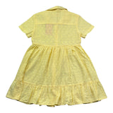Saint Barth Abito Mezza Manica Tinta Unita In Pizzo Sangallo per Bambina SANGALLO GIALLO SAINT BARTH 