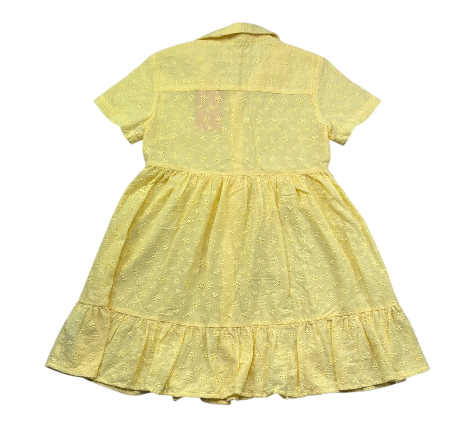 Saint Barth Abito Mezza Manica Tinta Unita In Pizzo Sangallo per Bambina SANGALLO GIALLO SAINT BARTH 