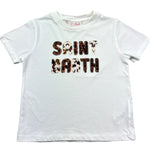Saint Barth T-Shirt Girocollo Tinta Unita con Stampa per Bambina SB01N BIANCO SAINT BARTH 