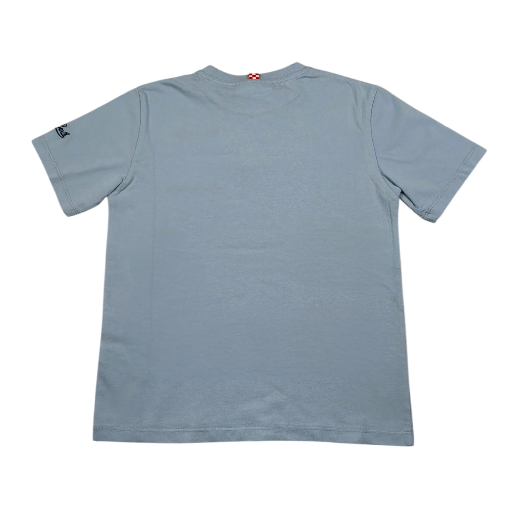 Saint Barth T-Shirt Tinta Unita Girocollo Tinta Unita con Stampa per Bambino SNOOPYLUN AZZURRO SAINT BARTH 