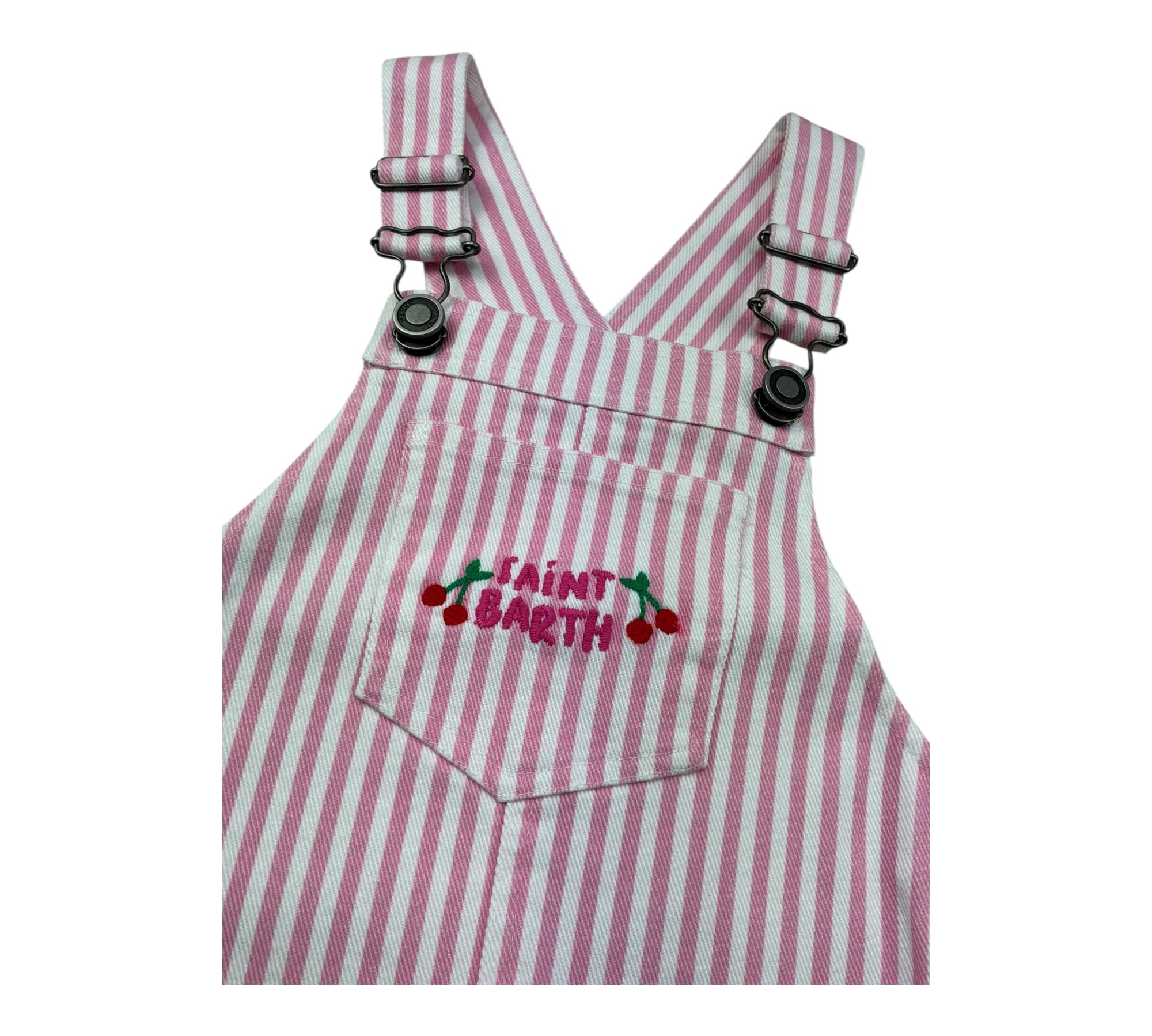 Saint Barth Salopette Fantasia A Irghe per Bambina TECLA BIANCO/ROSA SAINT BARTH 