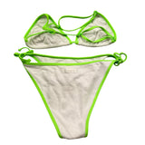 Saint Barth Costume 2 Pezzi Triangolo-Mutandina Tinta Unita per Bambina TERRY BIANCO SAINT BARTH 