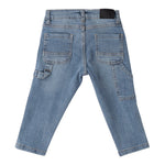 Sarabanda Jeans tinta unita con Stampa Azzurro per Bambino 0B032 AZZURRO SARABANDA 
