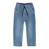 Sarabanda Jeans Tinta Unita con Elastico In Vita per Neonato 0B033 AZZURRO SARABANDA 