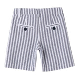 Sarabanda Bermuda Bicolore con Fantasia A Righe per Neonato 0B152N BIANCO/GRIGIO SARABANDA 