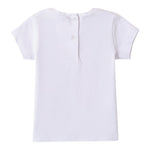 Sarabanda T-Shirt Girocollo Tinta Unita con Stampa per Neonata 0B208N BIANCO SARABANDA 