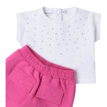 Sarabanda Completo 2 Pezzi T-Shirt-Gonna Bianco per Neonata 0B234 BIANCO SARABANDA 