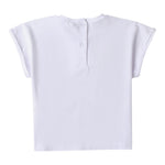 Sarabanda T-Shirt Girocollo Tinta Unita con Stampa per Bambina 0B319 BIANCO SARABANDA 