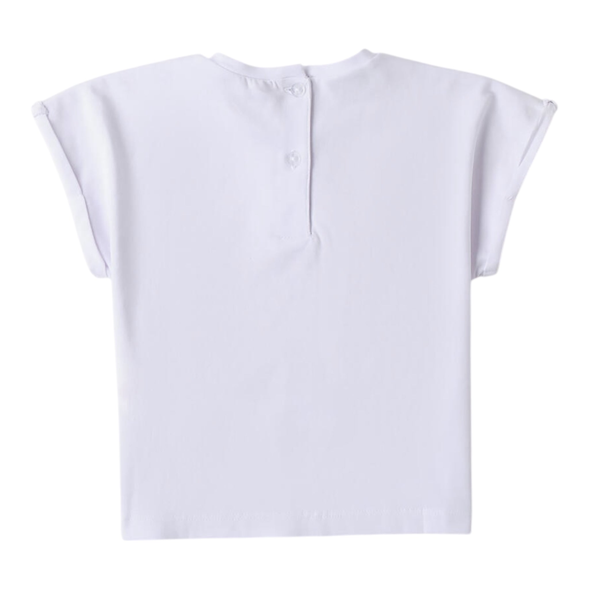 Sarabanda T-Shirt Girocollo Tinta Unita con Stampa per Bambina 0B319 BIANCO SARABANDA 