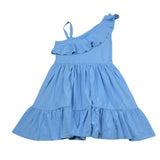 Sarabanda Abito Monospalla Tinta Unita per Neonata 0B341N AZZURRO SARABANDA 