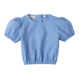 Sarabanda Top Tinta Unita Traforato per Bambina 0B357X AZZURRO SARABANDA 