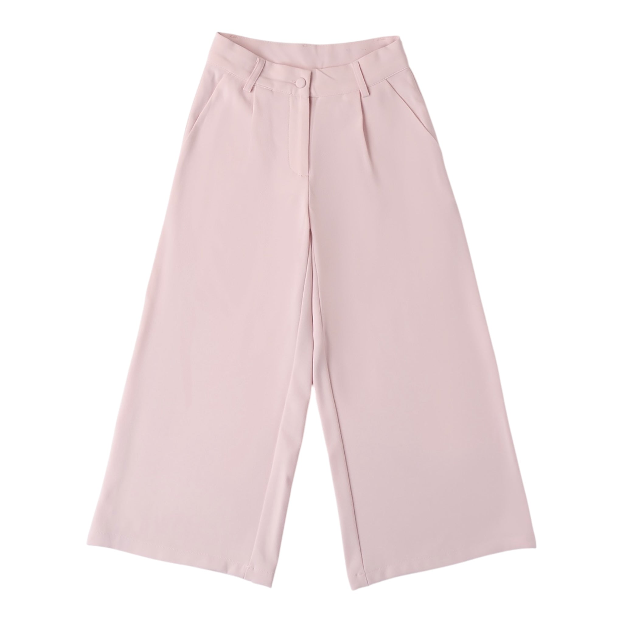 Sarabanda Pantalone A Palazzo Tinta Unita per Bambina 0B477 ROSA SARABANDA 