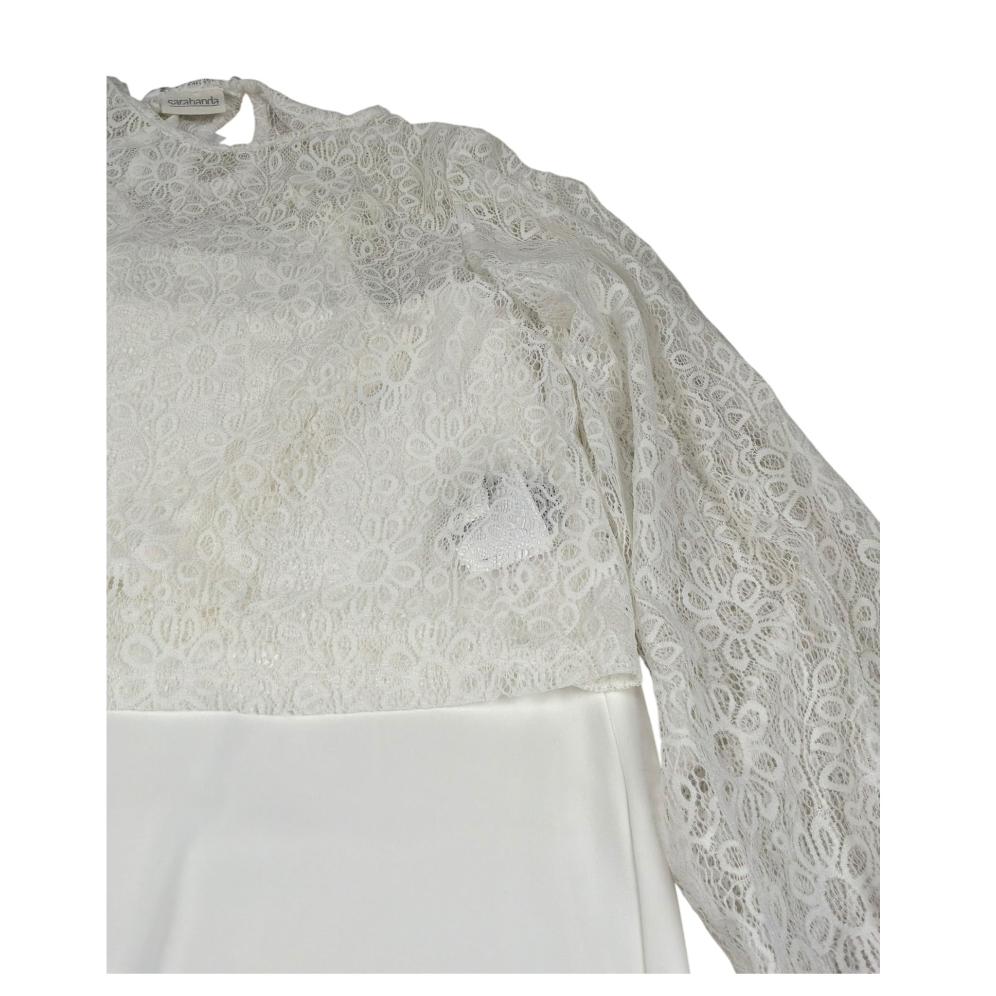 Sarabanda Completo 3 Pezzi Maglia-Top-Pantalone Tinta Unita per Bambina 0B495X BIANCO SARABANDA 