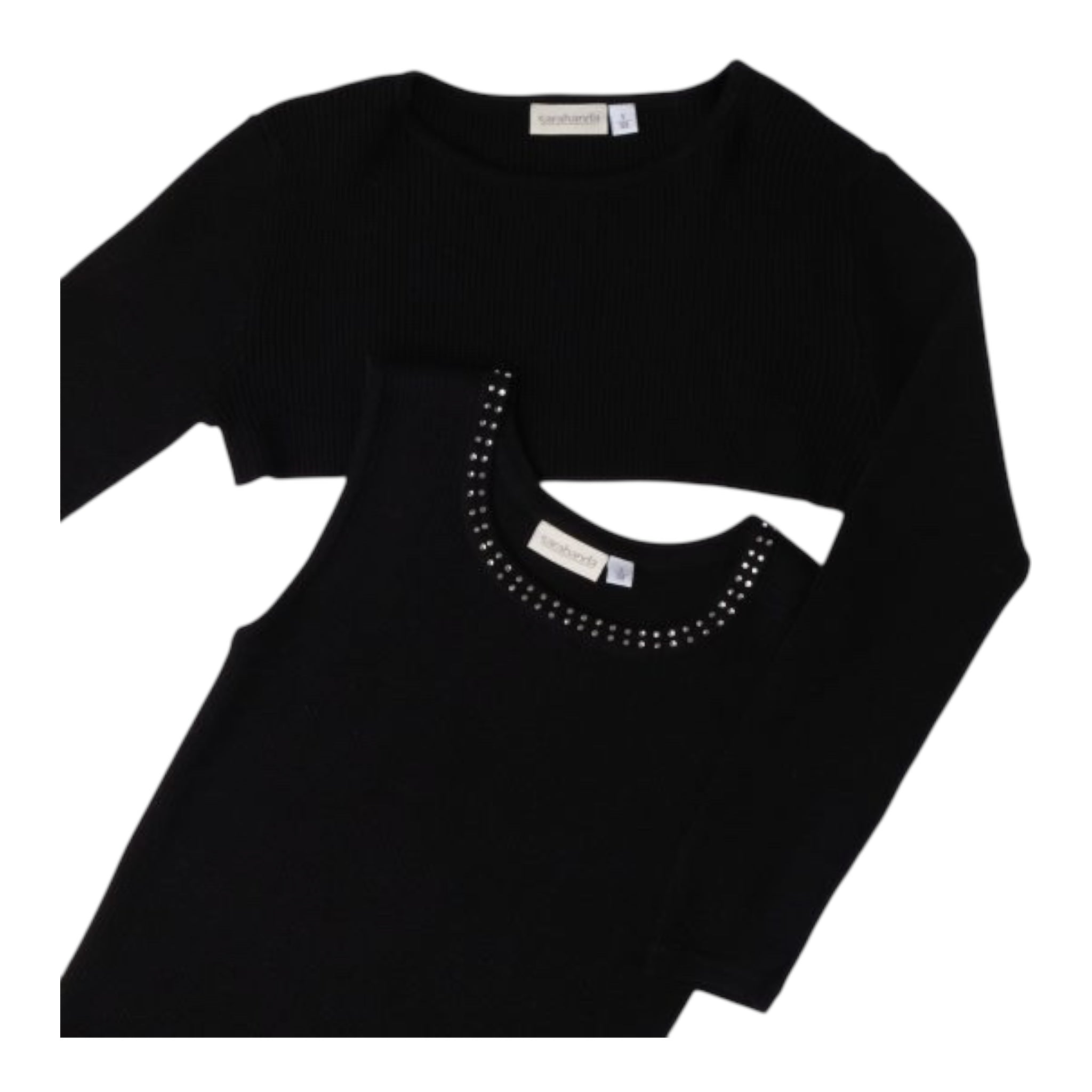 Sarabanda Set Abito-Coprispalle Tinta Unita per Bambina 0B573 NERO SARABANDA 
