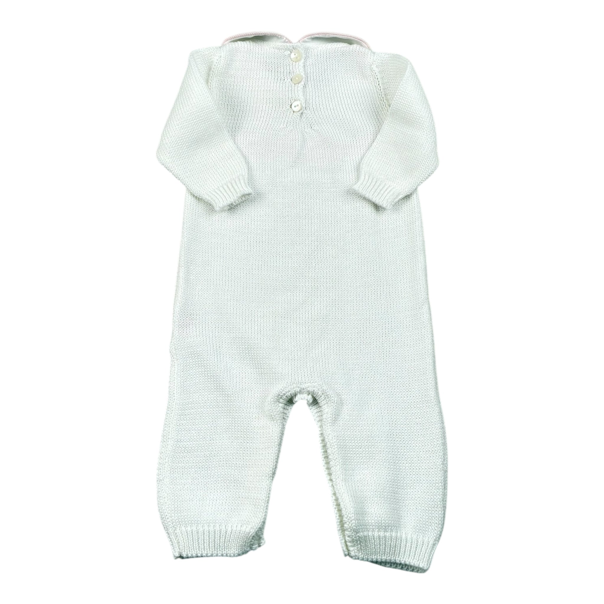 Scaldacuore Tutina Tinta Unita In Maglia per Neonata PS01FAI23 BIANCO SCALDACUORE 