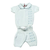 Scaldacuore Completo 2 Pezzi T-Shirt-Bermuda In Maglia per Neonato PS09PCORP24 BIANCO SCALDACUORE 