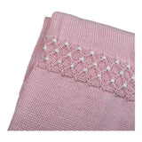 Scaldacuore Coperta Tinta Unita con Ricami per Neonata PS16 ROSA SCALDACUORE 