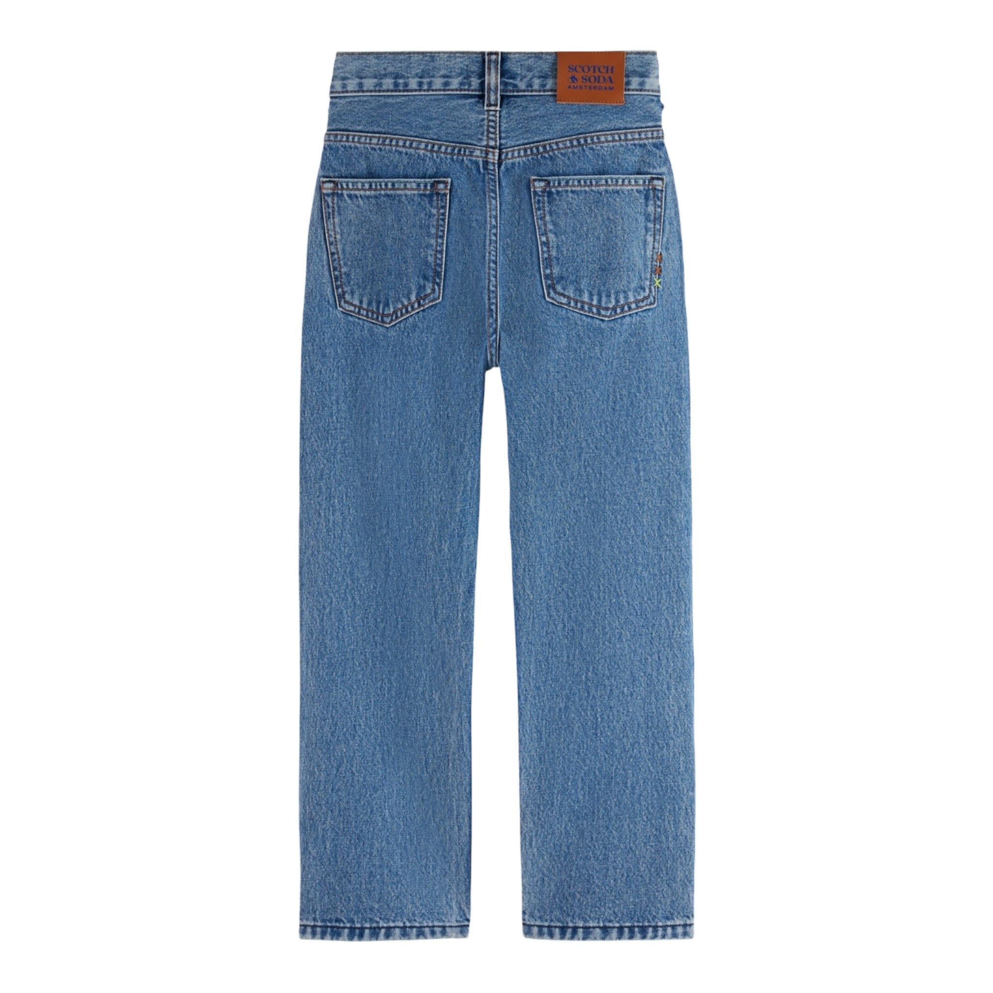 Scotch & Shrunk Jeans Tinta Unita con Girovita Regolabile per Bambino 180158 BLU SCOTCH & SHRUNK 
