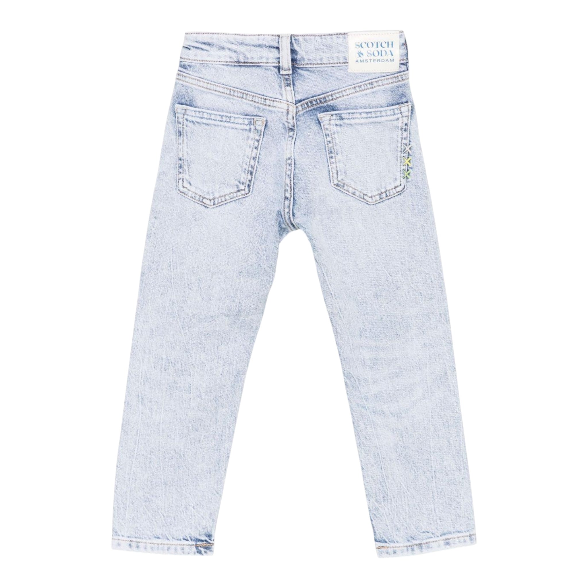 Scotch & Shrunk Jeans Tinta Unita con Girovita Regolabile per Bambino 180295 AZZURRO SCOTCH & SHRUNK 