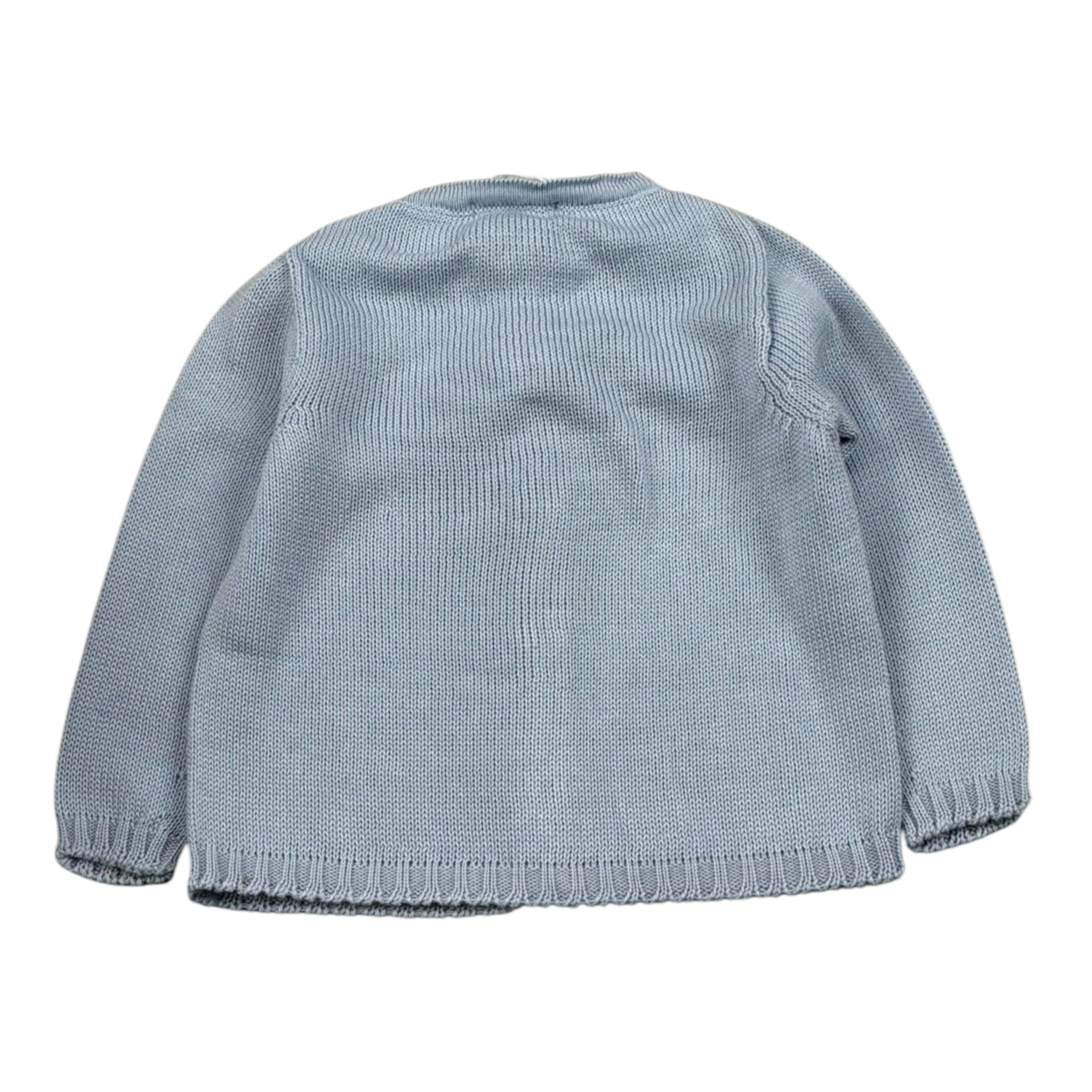 Seerose Cardigan Tinta Unita con Bottoni per Neonata 502 AZZURRO SEEROSE 