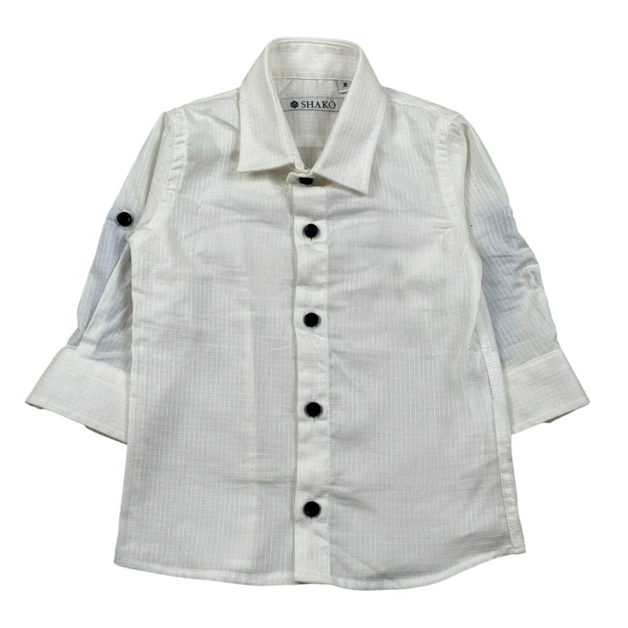 Shako' Camicia Manica Lunga Tinta Unita per Neonato CAMSHK BIANCO SHAKO' 