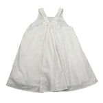 Simonetta Abito Giromanica Tinta Unita con Ricami Logo per Bambina SW1A22P0518 BIANCO SIMONETTA 