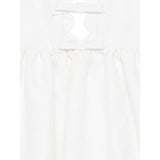 Simonetta Abito Tinta Unita Giromanica con Fiocco per Bambina SW1A82X BIANCO SIMONETTA 