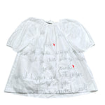 Simonetta Abito Tinta Unita con Stampa per Bambina SW1B53 BIANCO SIMONETTA 