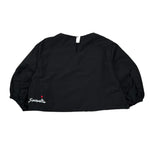 Simonetta Camicia Tinta Unita con Logo per Bambina SW5A03X NERO SIMONETTA 