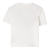 Simonetta T-Shirt Girocollo Tinta Unita con Stampa per Bambina SW8A01 BIANCO SIMONETTA 