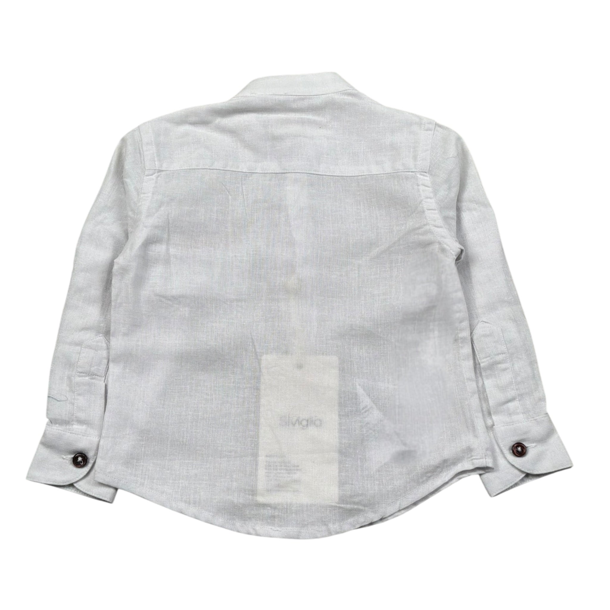 Siviglia Camicia Manica Lunga Tinta Unita con Collo Coreano per Neonato SVNSH17275 BIANCO SIVIGLIA 