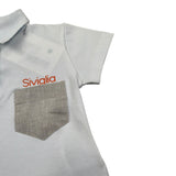 Siviglia Polo Mezza Manica Tinta Unita con Taschino per Neonato SVNTS17280 BIANCO SIVIGLIA 