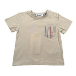 Siviglia T-Shirt Girocollo Tinta Unita con Taschino per Bambino SVNTS17285 BEIGE SIVIGLIA 