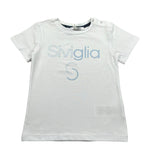 Siviglia T-Shirt Girocollo Tinta Unita con Stampa per Bambino SVNTS17286J BIANCO SIVIGLIA 