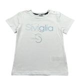 Siviglia T-Shirt Girocollo Tinta Unita con Stampa per Bambino SVNTS17286J BIANCO SIVIGLIA 