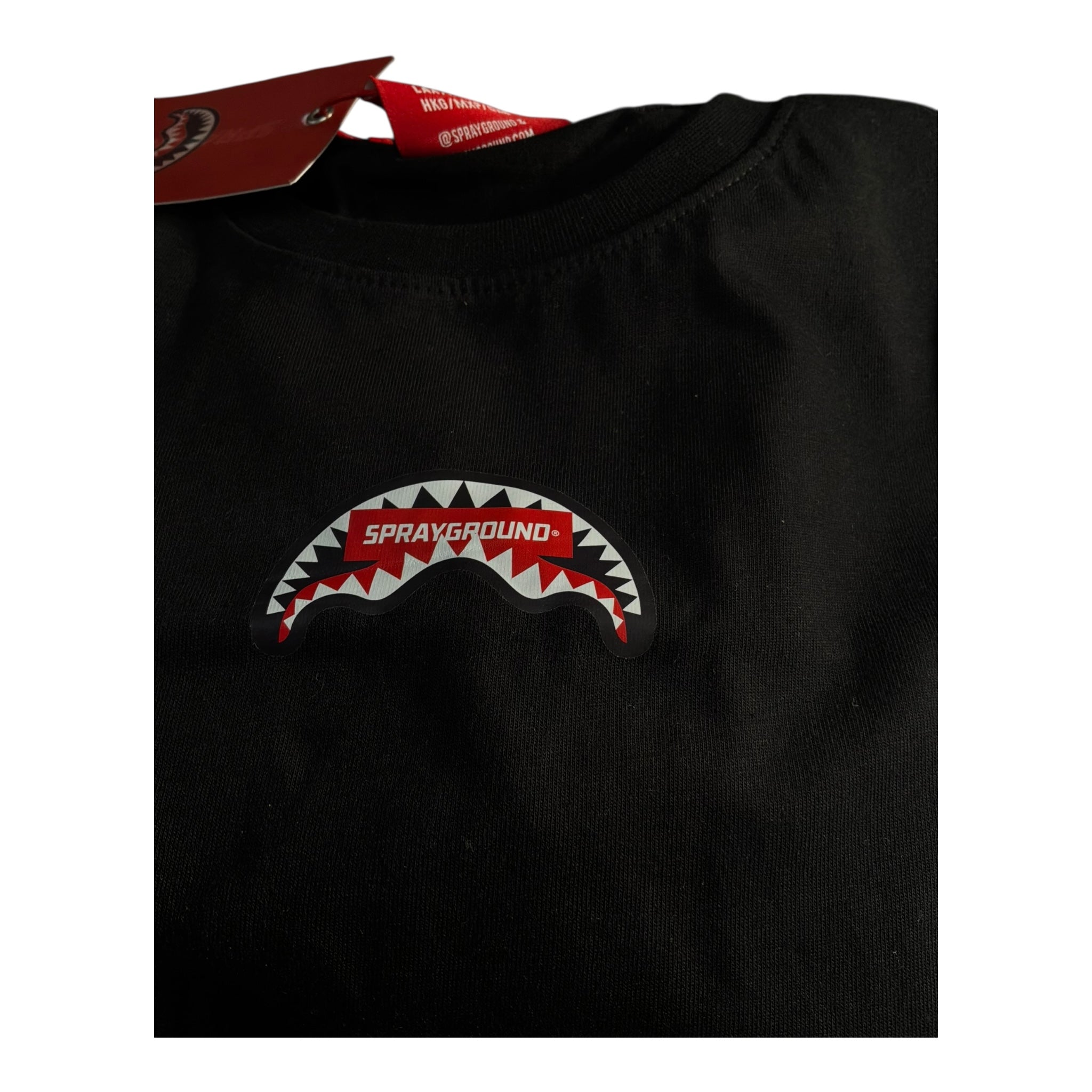 Sprayground T-Shirt Girocollo Tinta Unita con Stampa per Bambino SPY1114BLK NERO SPRAYGROUND 