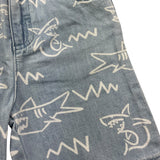 Stella Mccartney Bermuda In Denim Tinta Unita con Stampa per Bambino TU6649 AZZURRO STELLA McCARTNEY 