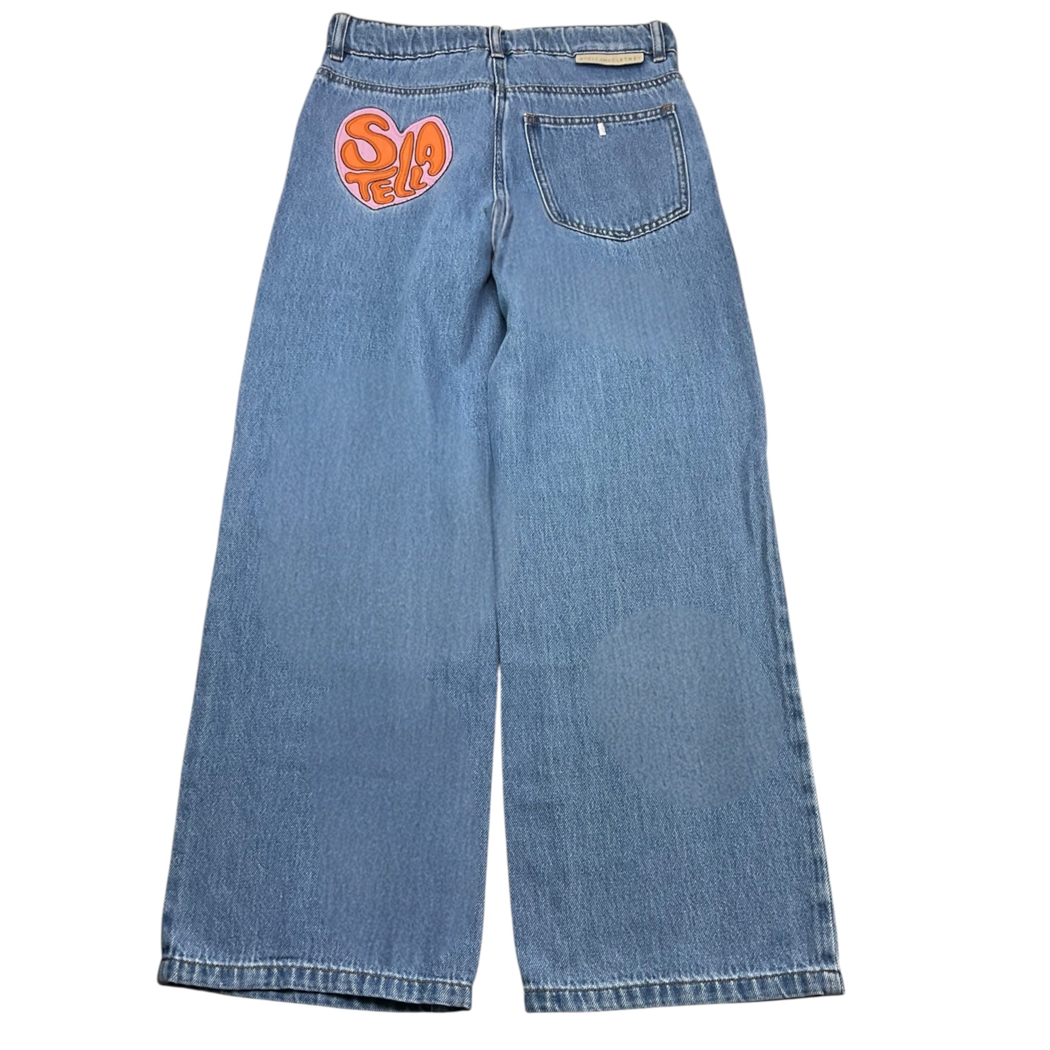 Stella Mccartney Jeans Tinta Unita Modello A Palazzo per Bambina TV6B10 AZZURRO STELLA McCARTNEY 