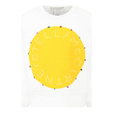 Stella Mccartney Felpa Chiusa Girocollo Tinta Unita con Stampa per Bambina TW4C90 BIANCO STELLA McCARTNEY 